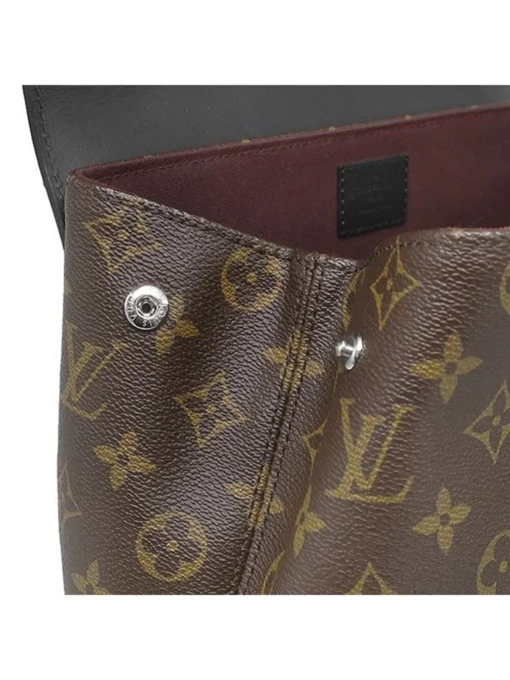 Louis Vuitton Backpack Parc Monogram Macassar Black Silver Brown